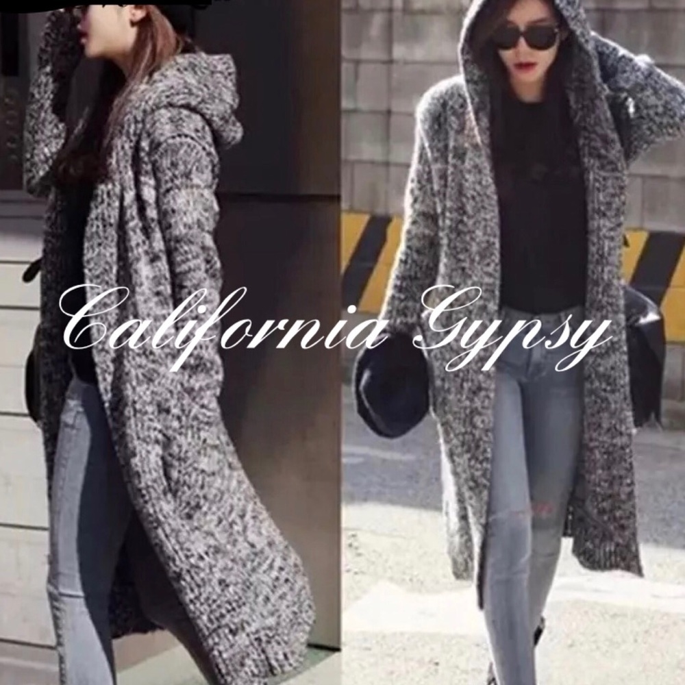 Cardigan Boho Knit pocket Sweater - Picture 1 of 8